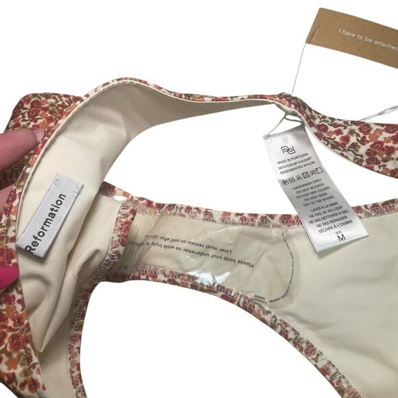 Reformation Campo Bikini Bottom Medium La Vie En Rose NWT - Picture 5 of 5